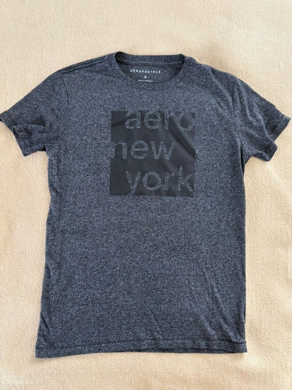 Aéropostale Aero New York Graphic Tee Men's S Heather Gray